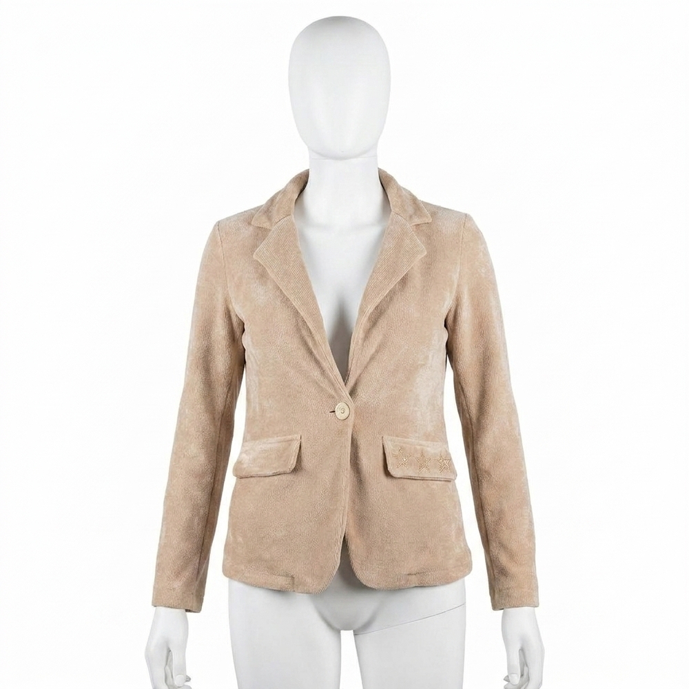 NEW MADE IN ITALY star authority jacket in beige